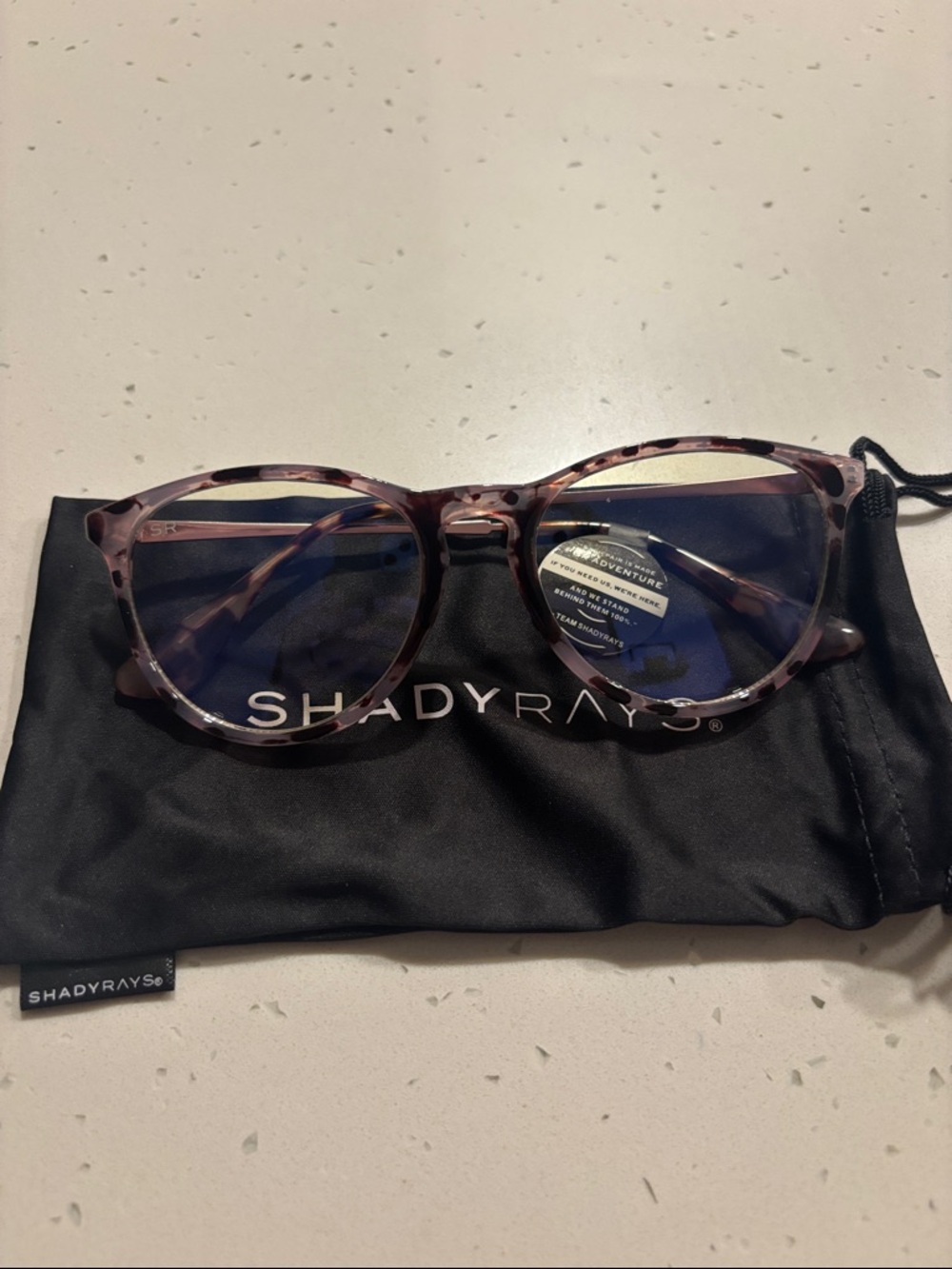 Shady Rays Women’s Round Blue Light Blocking Glasses — Tortoise Pink